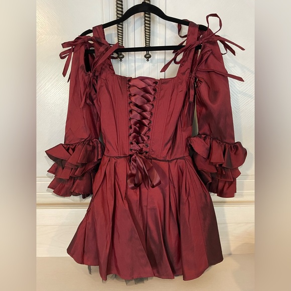 DollsKill/Unholy Red Mini Corset Dress- Excellent Condition! - Picture 2 of 9